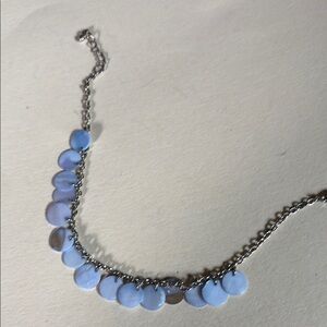 Elegant Silver and Blue Anklet